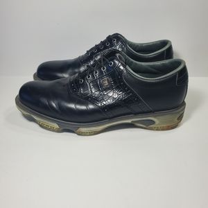 Footjoy Dry joys Tour Golf Shoes Black Leather Croc